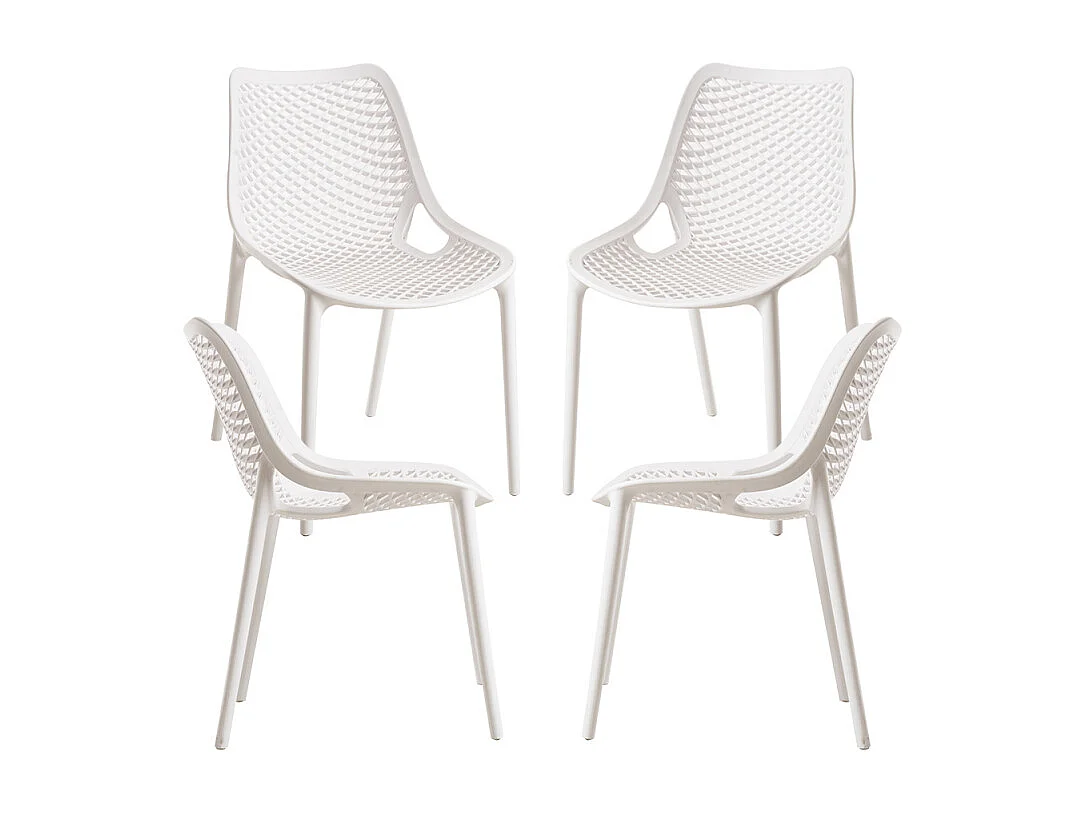 Packs Sillas Jardín - Pack 4 Sillas Kusin - Blanco