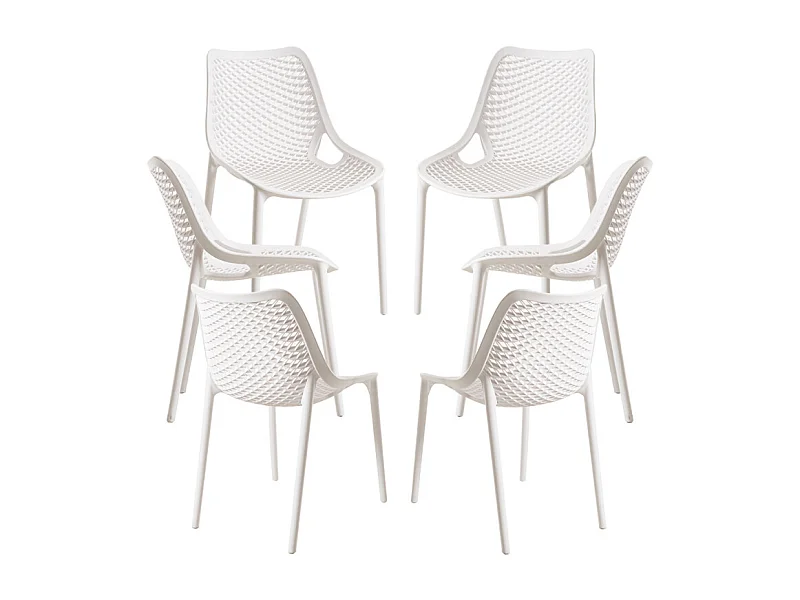 Packs Sillas Jardín - Pack 6 Sillas Kusin - Blanco