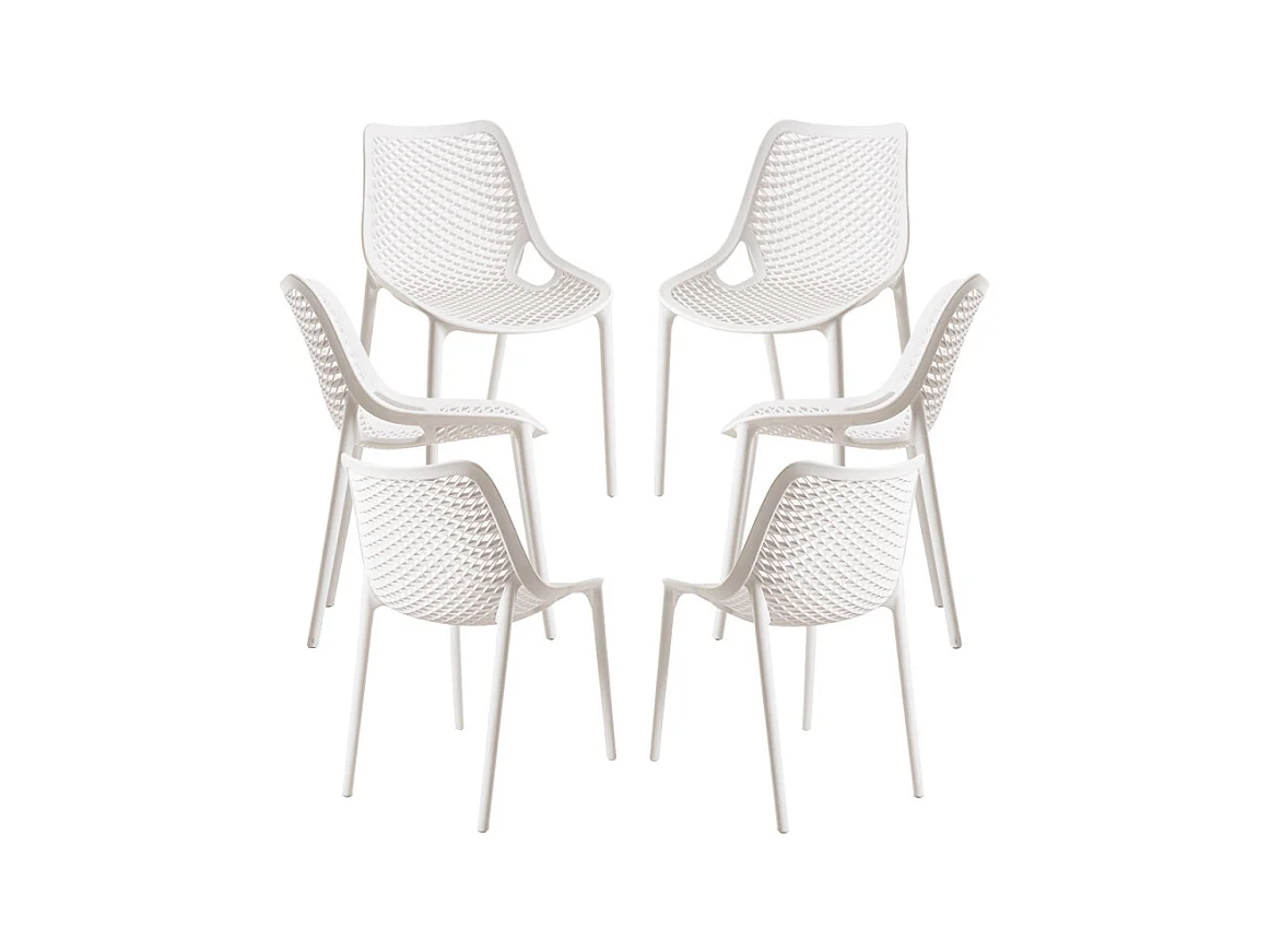 Packs Sillas Jardín - Pack 6 Sillas Kusin - Blanco