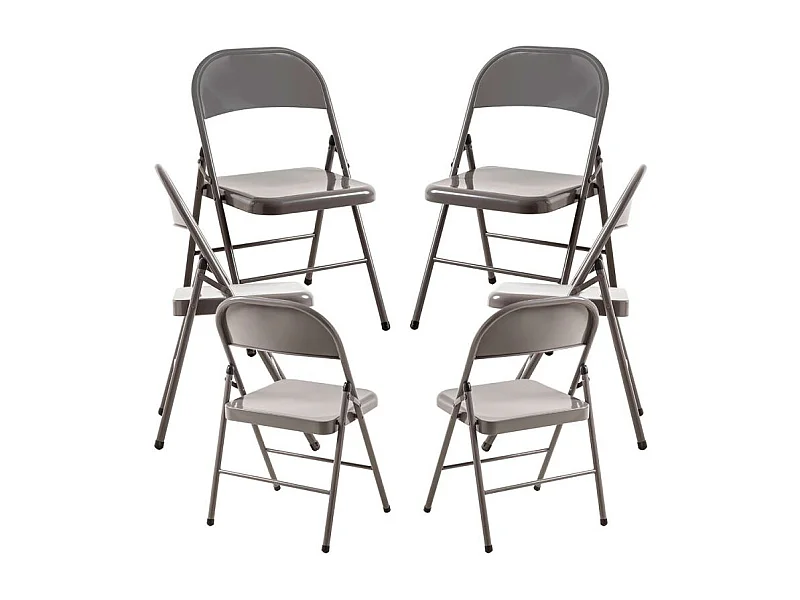Packs Sillas Plegables - Pack 6 Sillas Niza - Gris