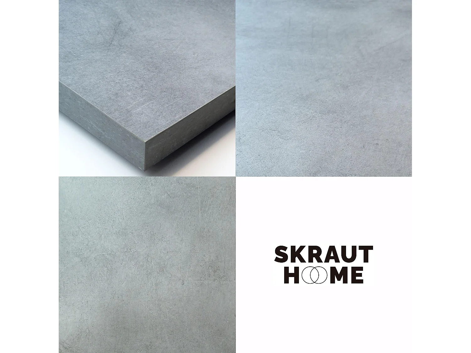 TV-Meubel, Lowboard, 368x35x45cm, Elektrische haard XXL, Cement