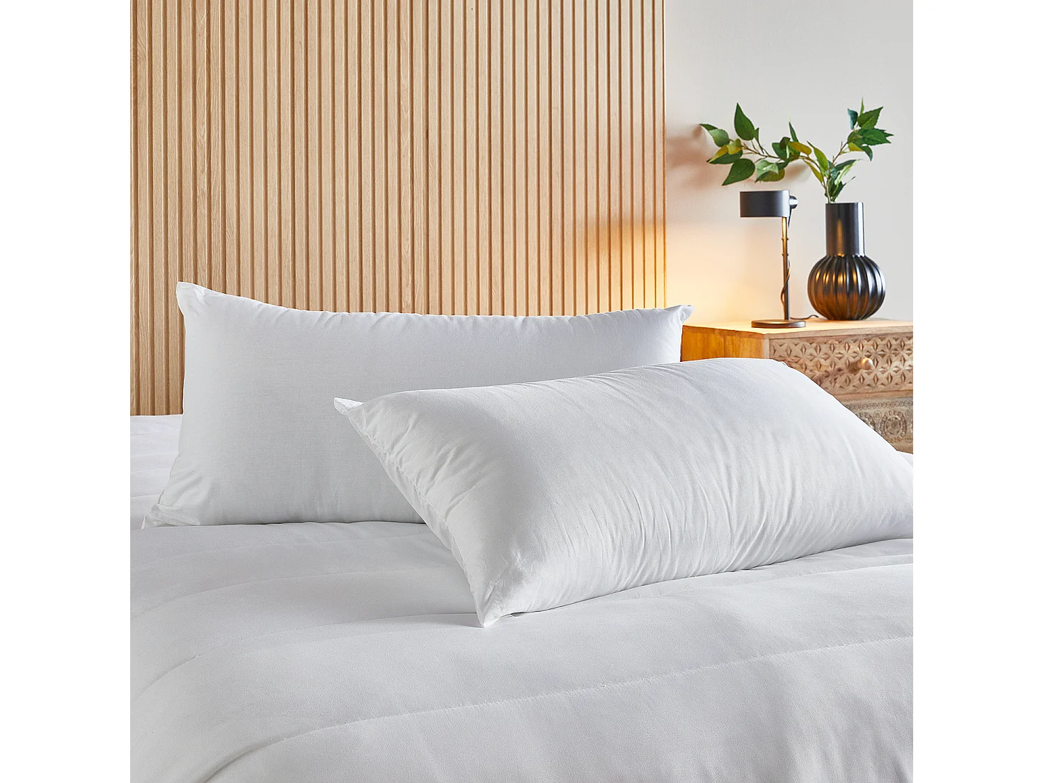 Conjunto 2 Almofadas de Fibra Firmeza Baixa Antialérgicos Laváveis 40x60cm PIKOLIN HOME