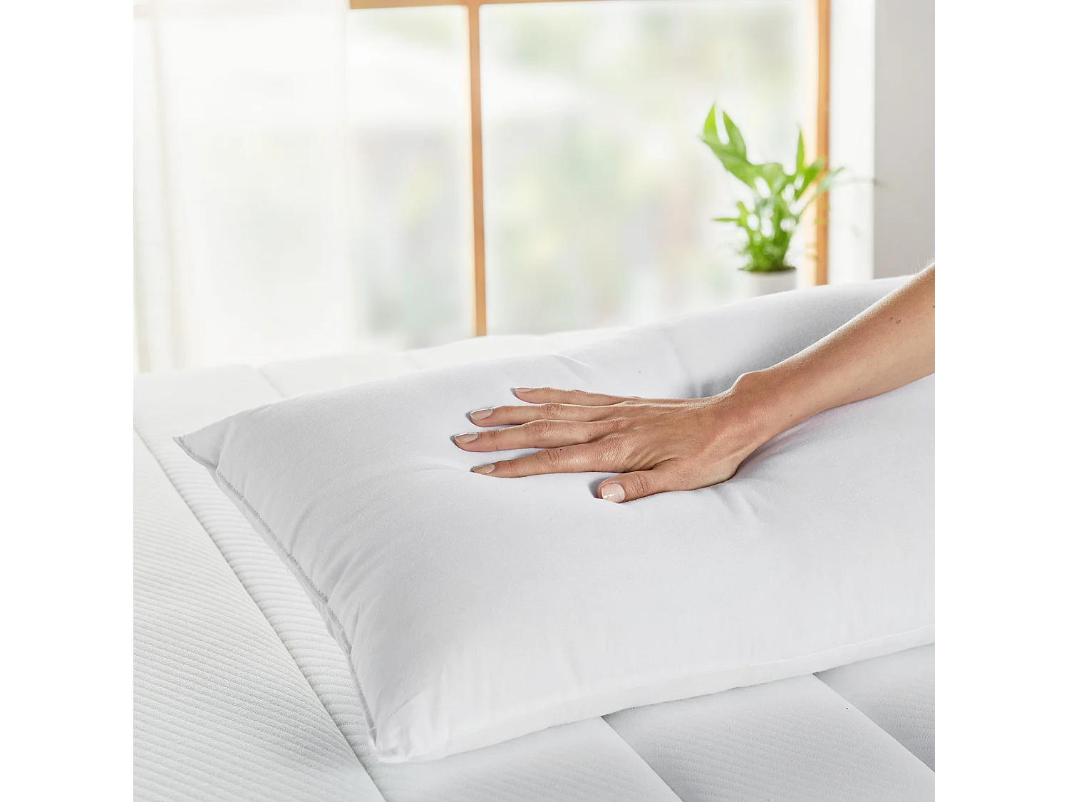 Conjunto 2 Almofadas de Fibra Firmeza Baixa Antialérgicos Laváveis 40x60cm PIKOLIN HOME