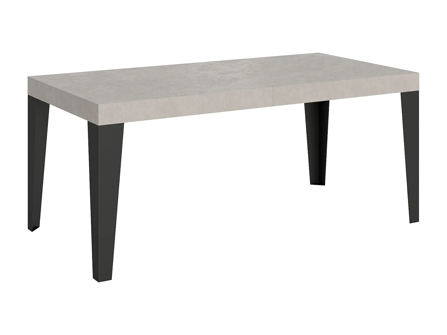Table extensible 90x180/284 cm Flame cachemire pieds anthracite