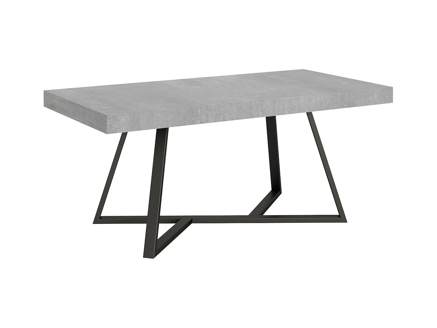 Uitschuifbare tafel 90x180/440 cm Booster cement frame antraciet