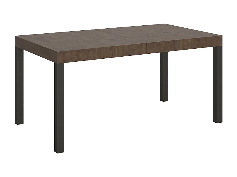 Table extensible 160/244x80 cm Everyday noyer pieds anthracite