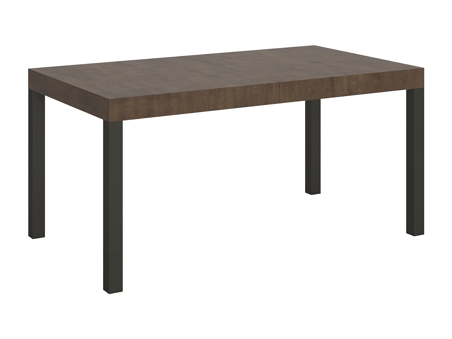 Mesa de jantar extensível 160/244x80 cm Everyday nogueira pernas antracite