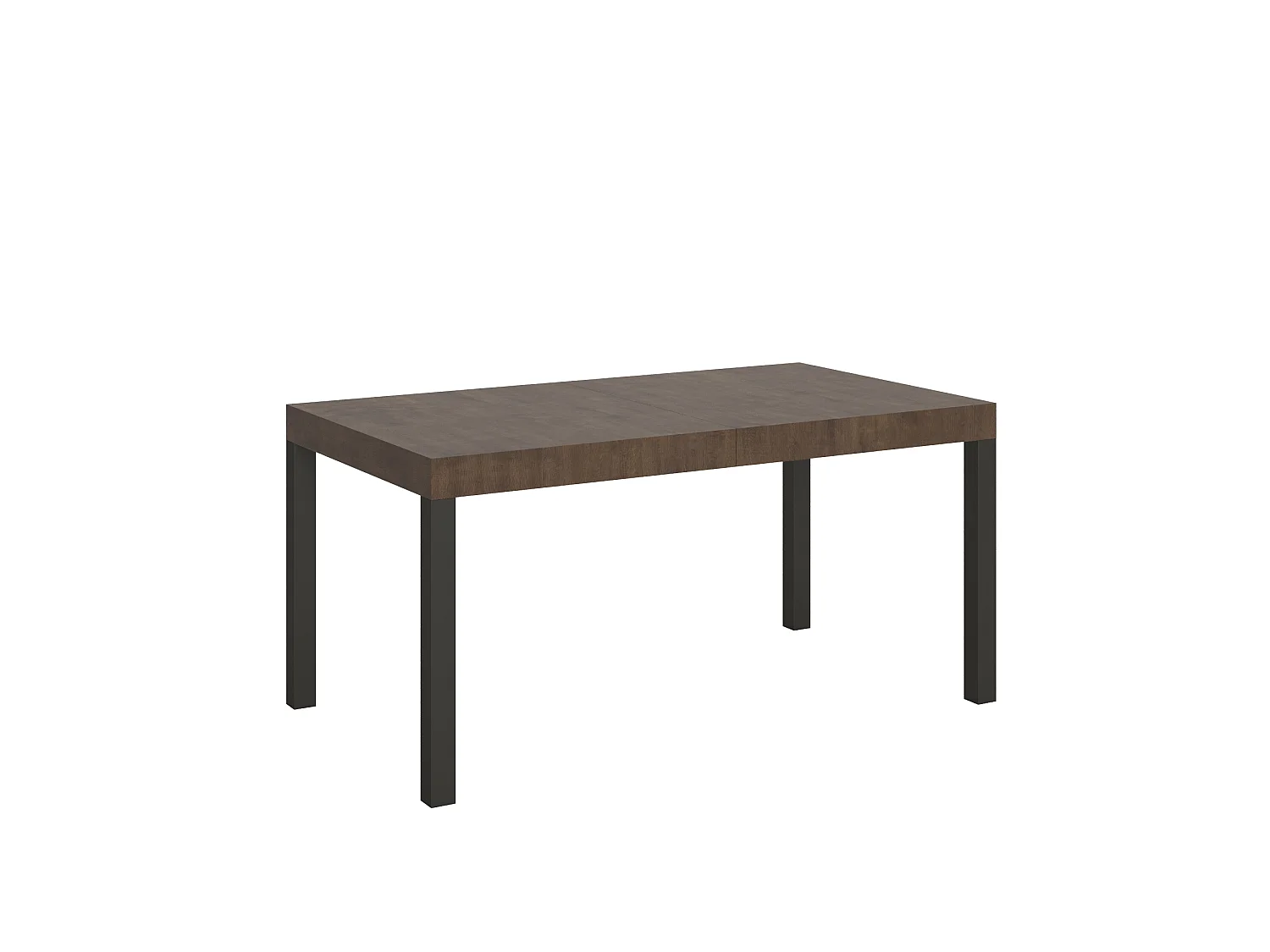 Udtræksbord til hverdagsbrug 160/244x80 cm med ben i valnød og antracit