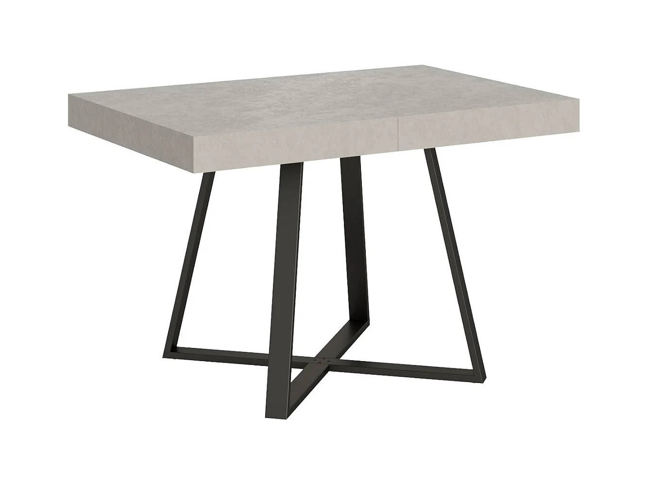 Table extensible 90x120/224 cm Abbraccio cachemire pieds anthracite
