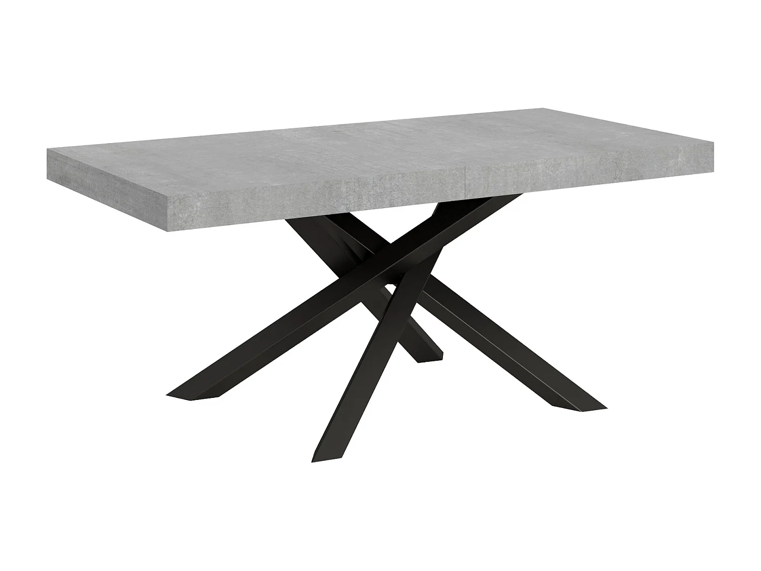 Mesa de jantar extensível 200/304x90 cm Volantis cimento pernas antracite