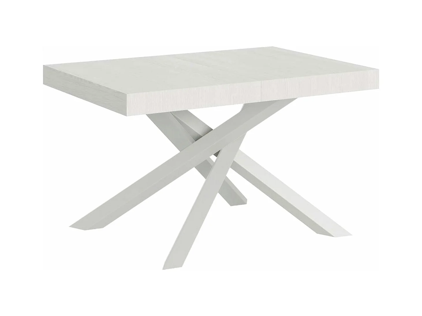Table extensible 90x130/234 cm Volantis Frêne Blanc cadre blanc