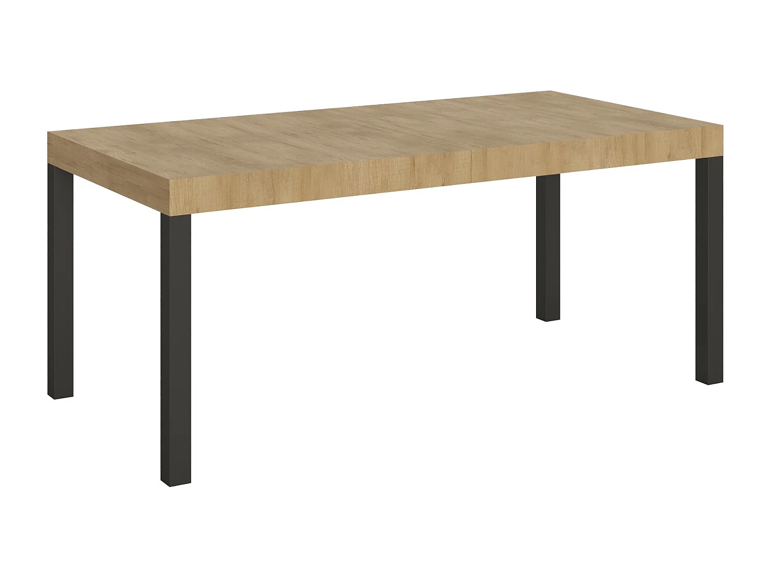 Table extensible 200/304x90 cm Everyday chêne nature pieds anthracite