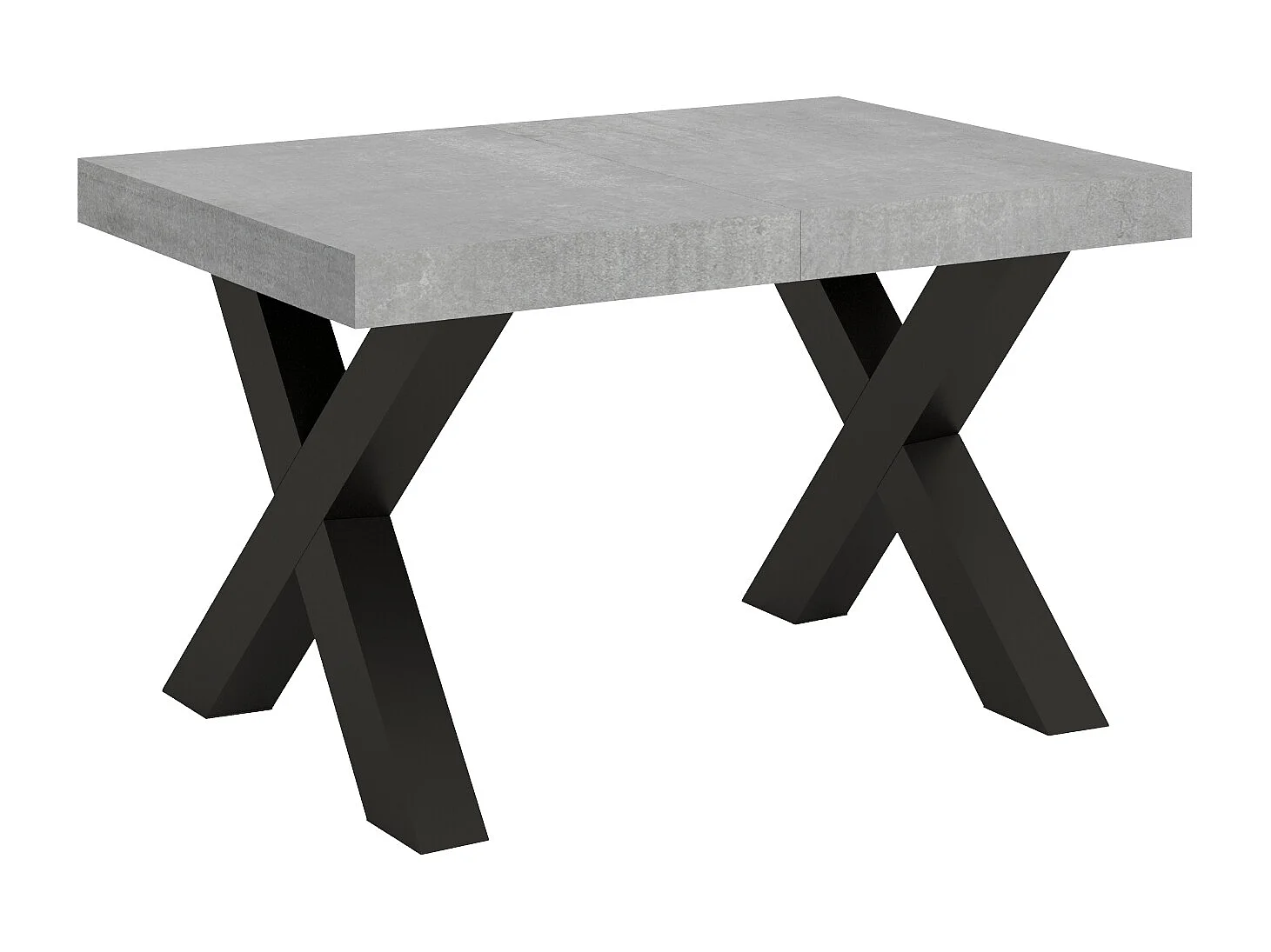 Table extensible 90x120/224 cm Traffic Ciment cadre Anthracite