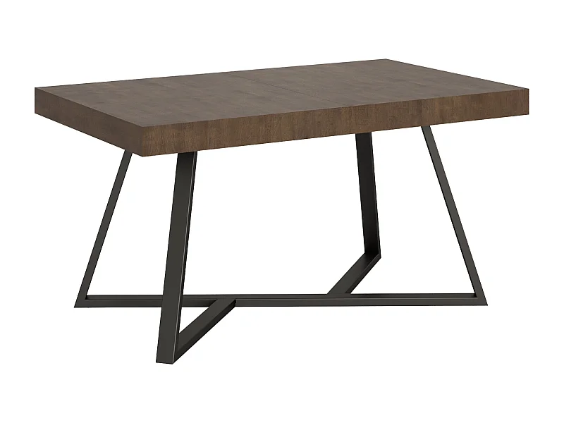Uitschuifbare tafel 140/244x90 cm Booster walnoot met antraciete poten