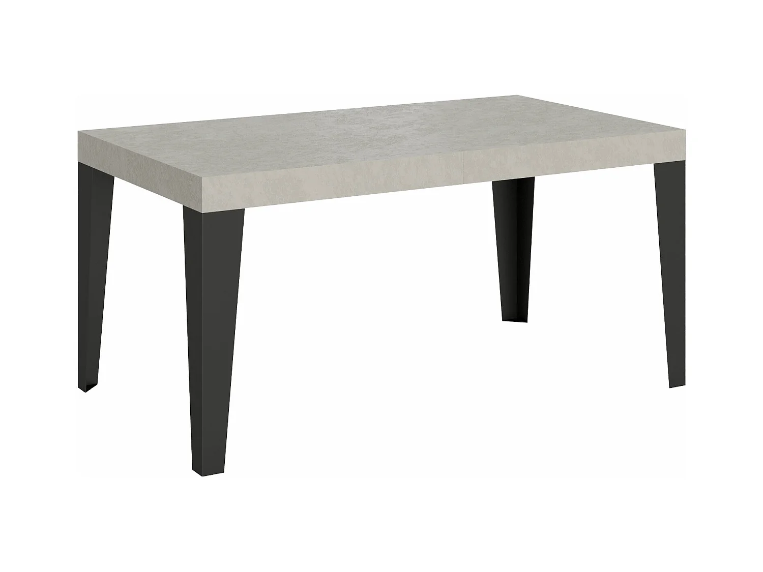 Table extensible 90x160/420 cm Flame cachemire pieds anthracite