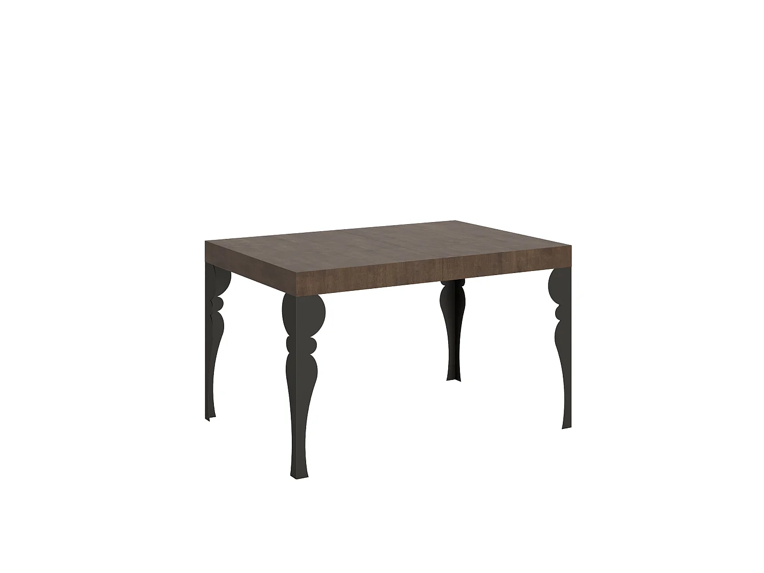 Paxon extendable table 140/224x80cm walnut with anthracite legs
