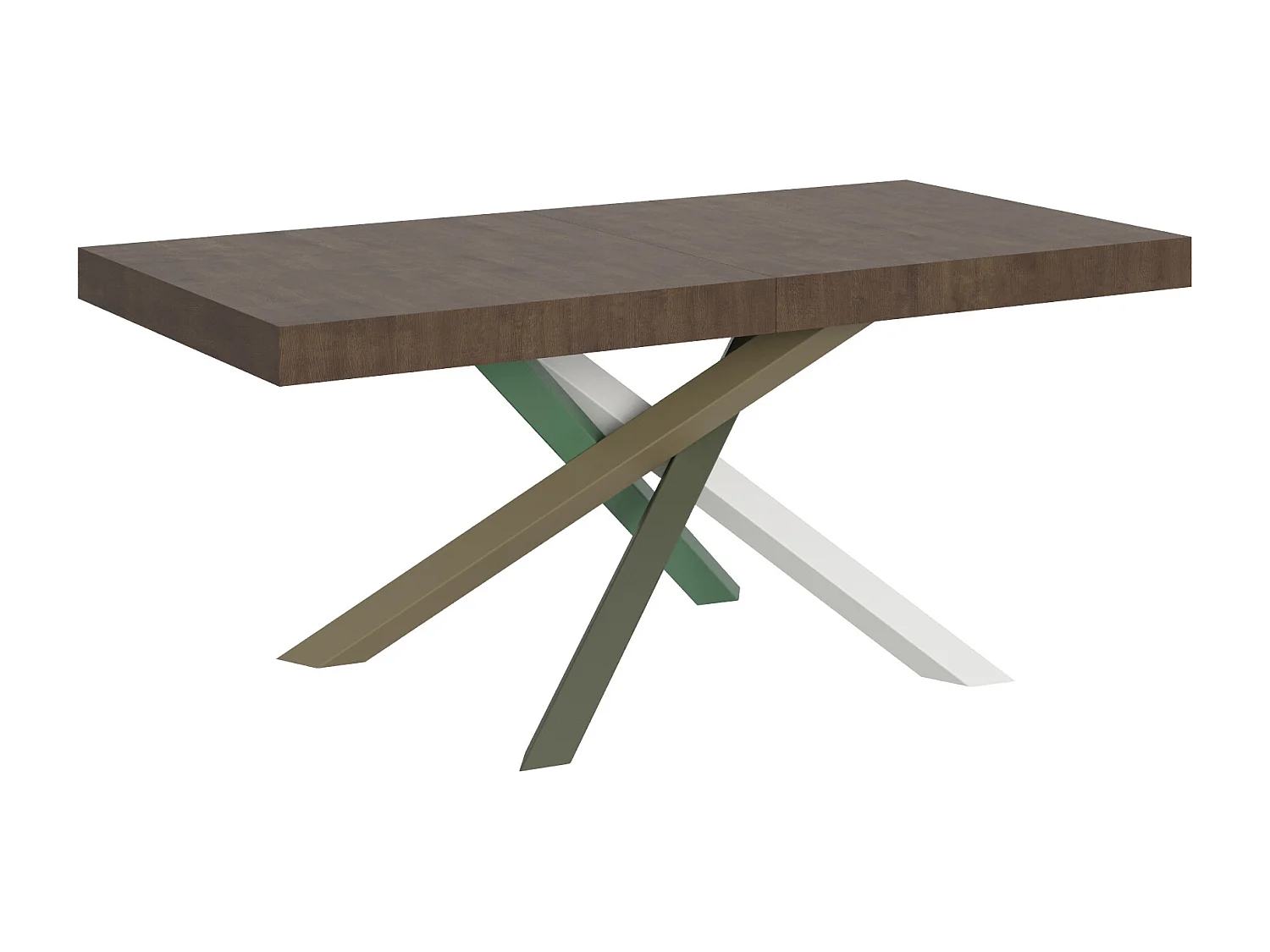 Ausziehtisch 200/304x90 cm Volantis Nussbaum mehrfarbig Beine 4/A