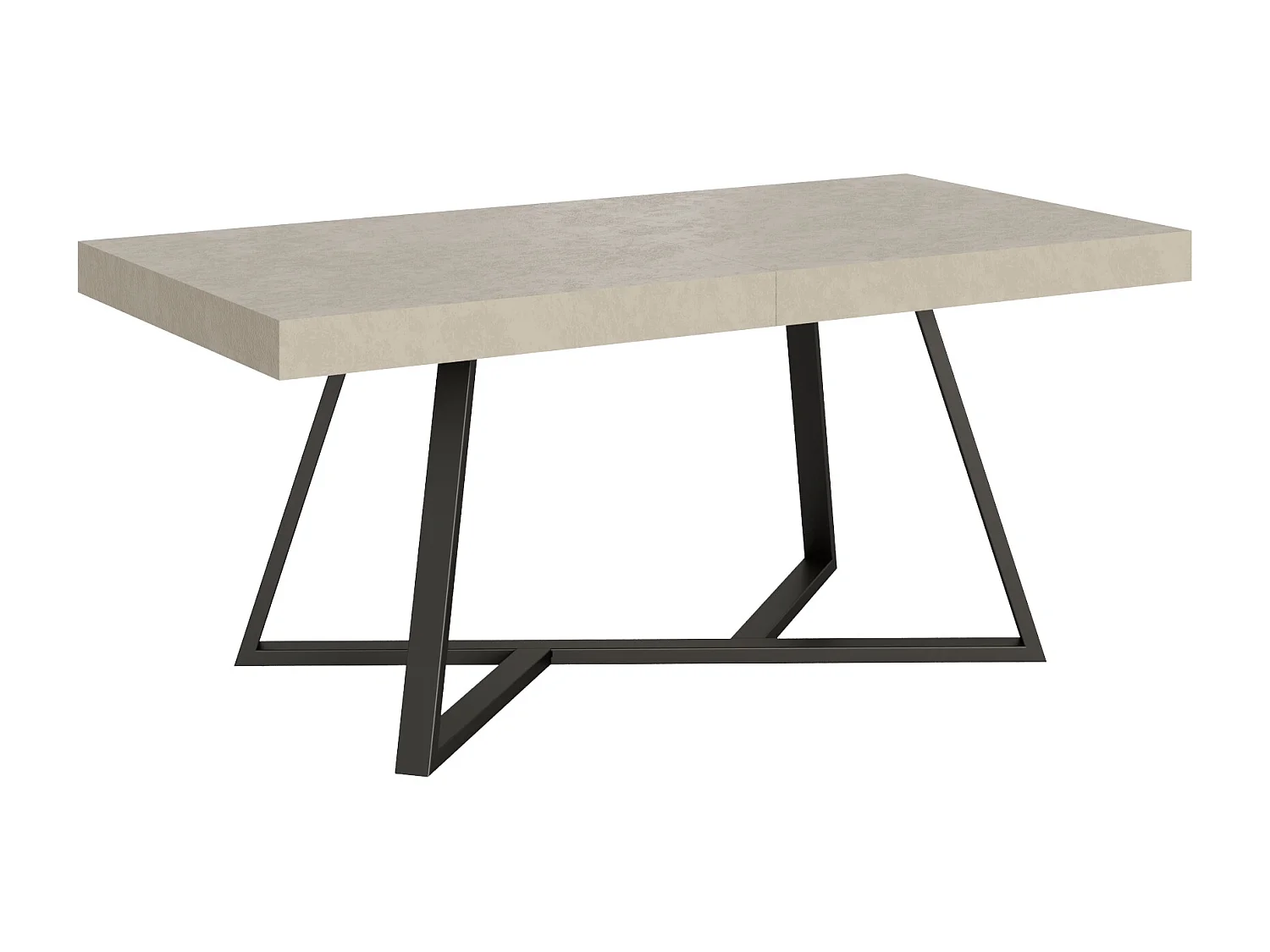 Table extensible 180/440x90 cm Booster cachemire pieds anthracite
