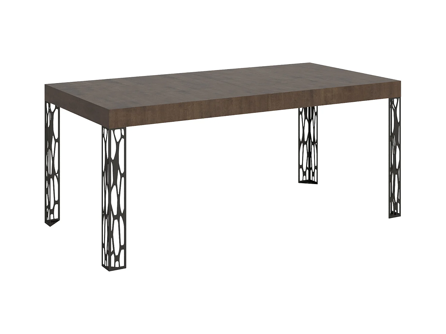 Table extensible 90x200/304 cm Ghibli Noyer cadre Anthracite