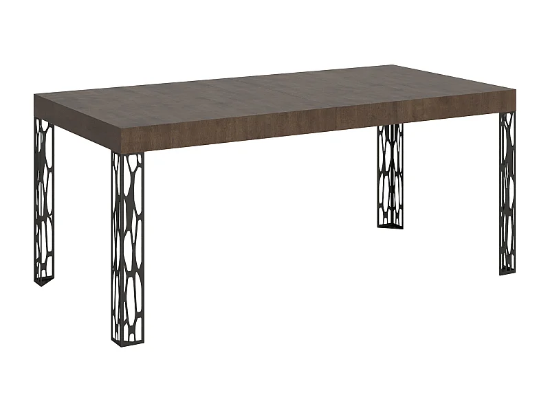 Table extensible 90x200/304 cm Ghibli Noyer cadre Anthracite