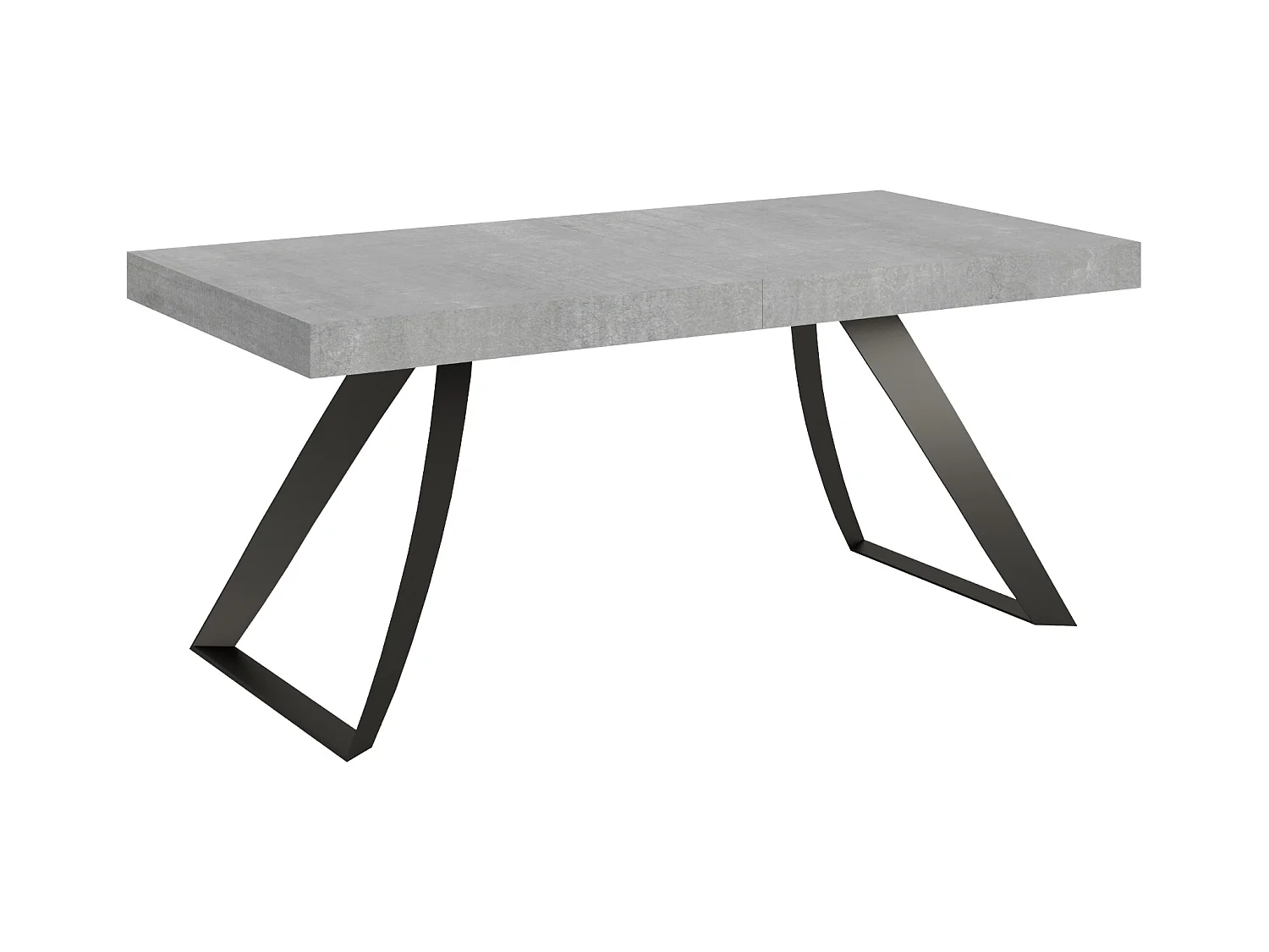 Uitschuifbare tafel 90x200/460 cm Proxy cement frame antraciet