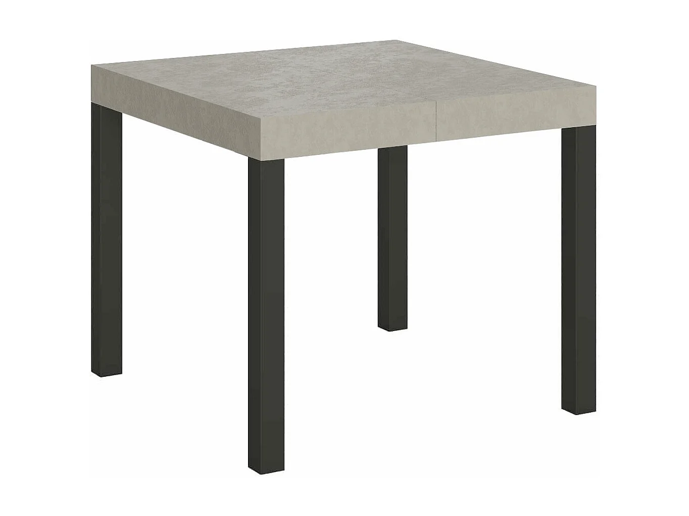 Table extensible 90x90/246 cm Everyday cachemire pieds anthracite