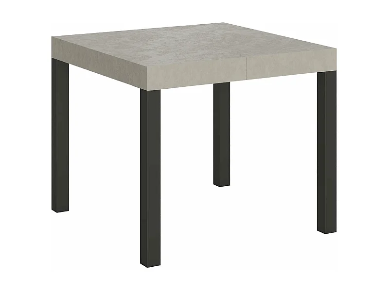 Mesa extensible 90x90/246 cm Everyday cachemira patas antracita