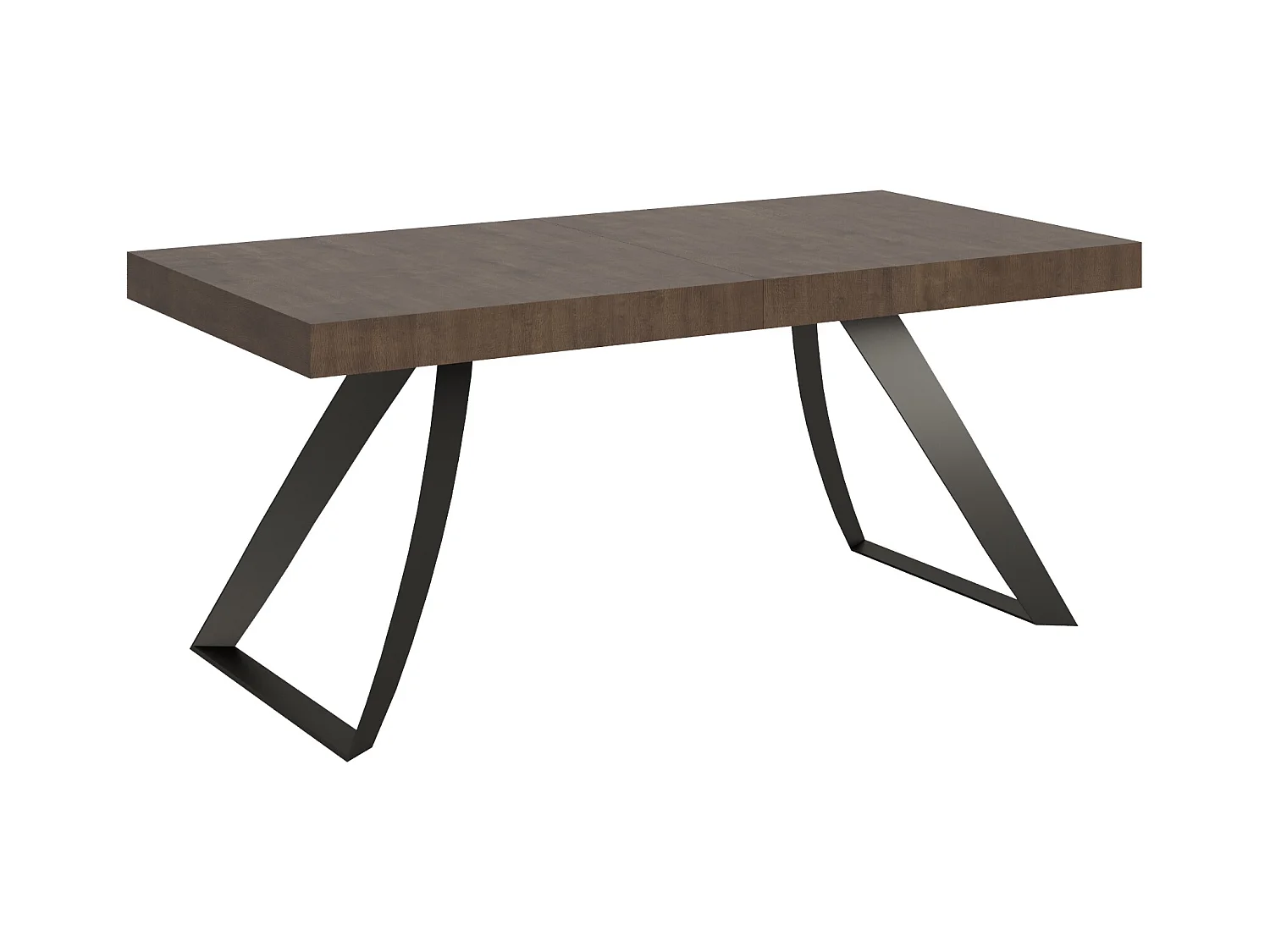 Table extensible 90x200/460 cm Proxy Noyer cadre Anthracite