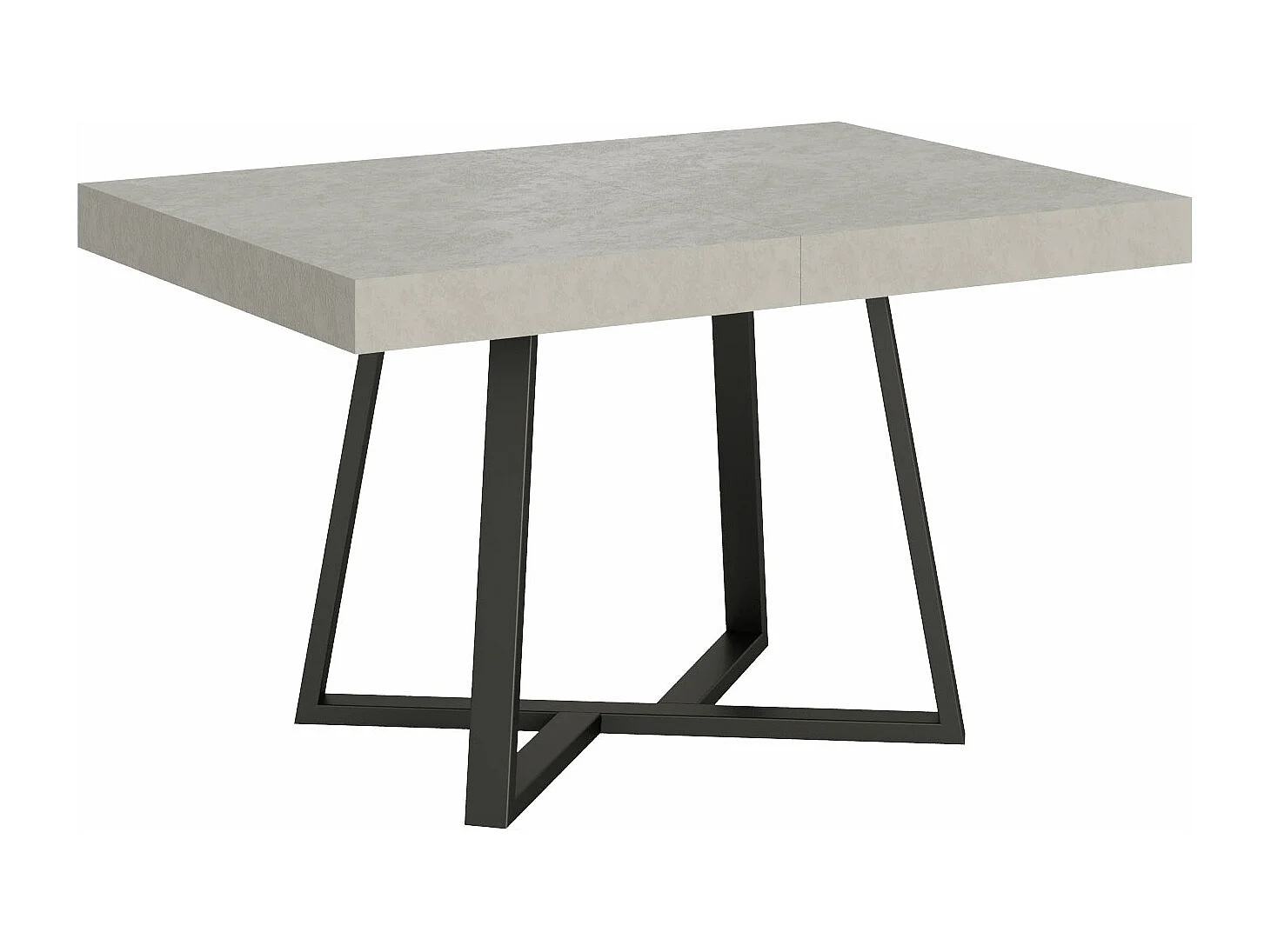 Table extensible 90x120/224 cm Zeplir cachemire pieds anthracite