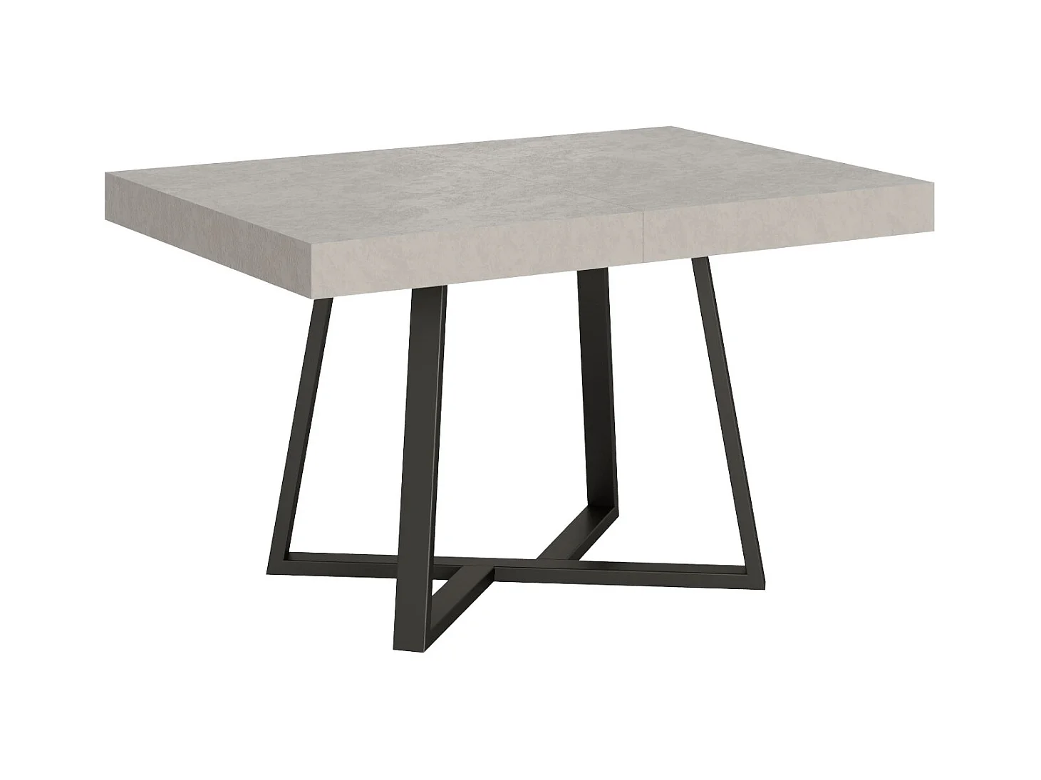 Table extensible 90x120/224 cm Zeplir cachemire pieds anthracite