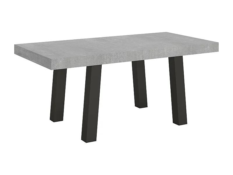 Mesa de jantar extensível 90x200/304 cm Bridge Cimento quadro Antracite