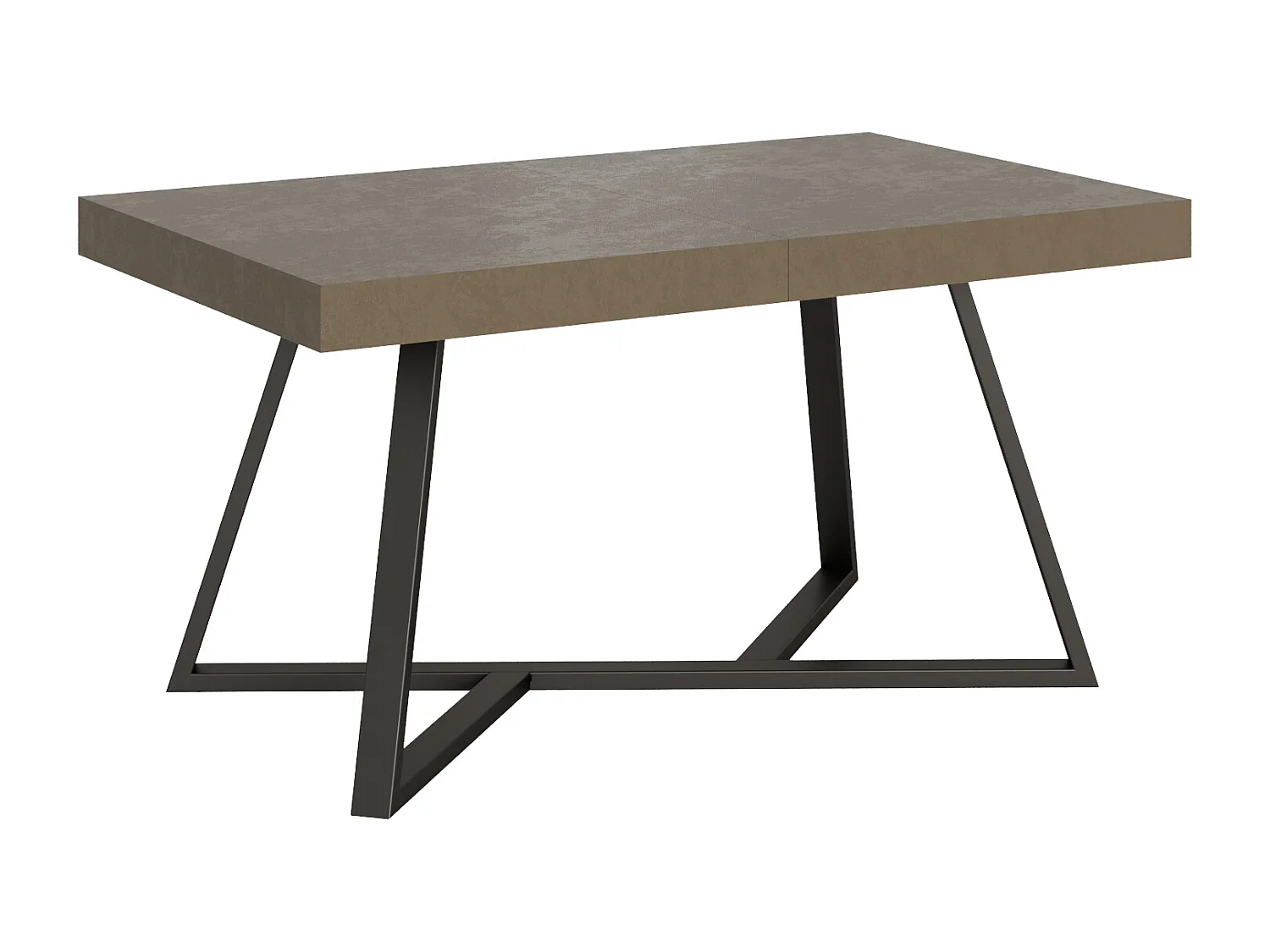 Table extensible 140/244x90 cm Booster taupe pieds anthracite