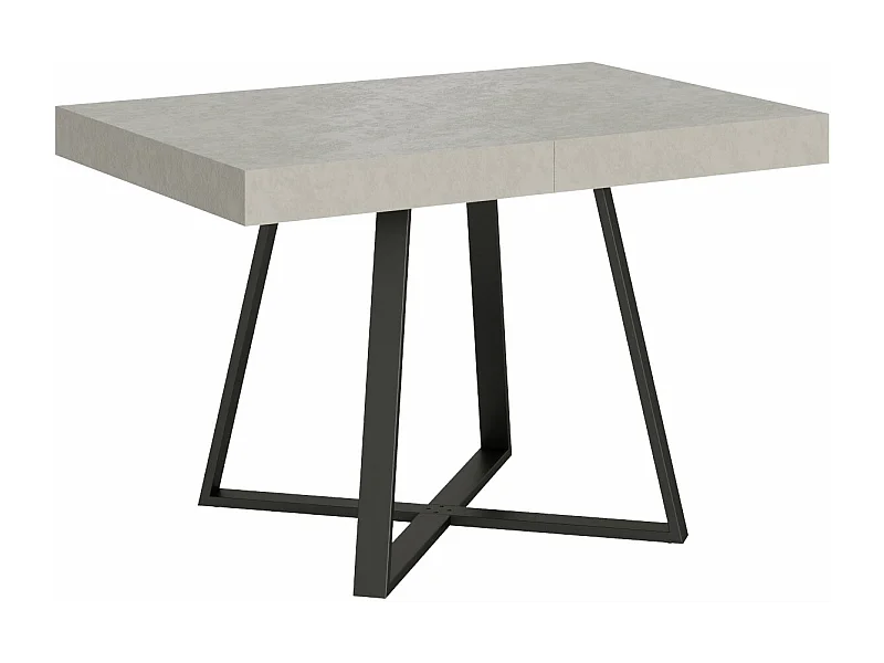 Mesa de jantar extensível 80x120/204 cm Abbraccio cachemira pernas antracite