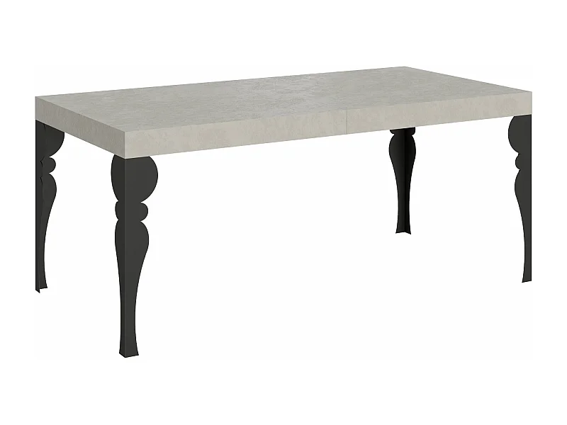 Table extensible 90x180/284 cm Paxon cachemire pieds anthracite