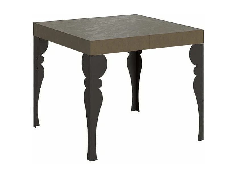 Paxon 90/246x90 cm uitschuifbare tafel in duifgrijs met antraciet poten