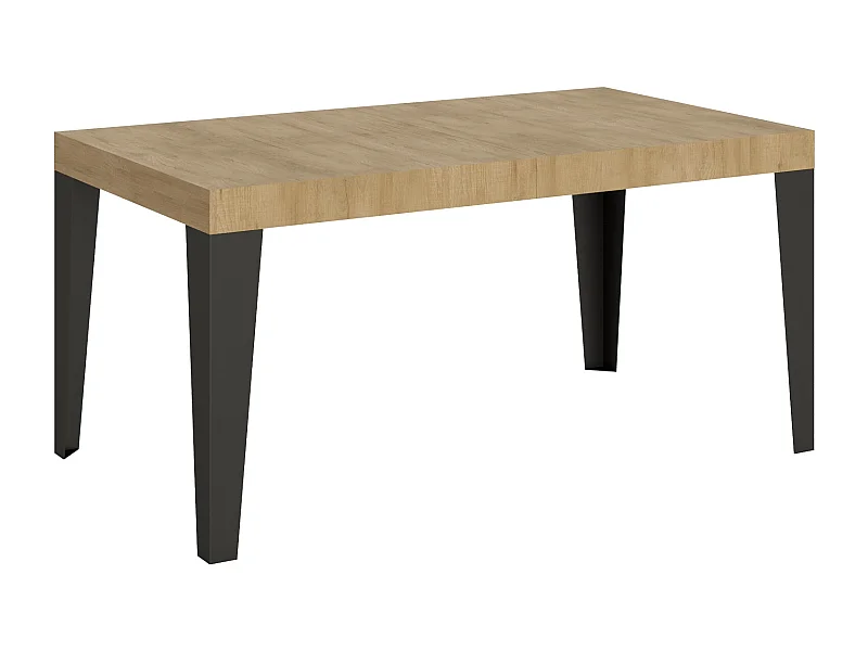 Mesa extensible 160/244x80 cm Flame roble natural patas antracita