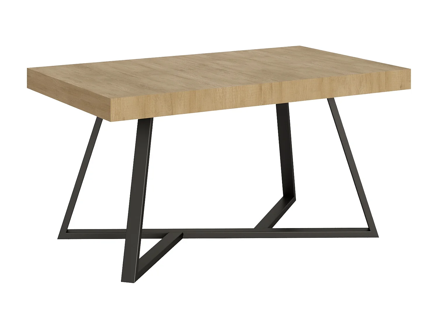 Table extensible 160/420X90 cm Booster chêne nature pieds anthracite