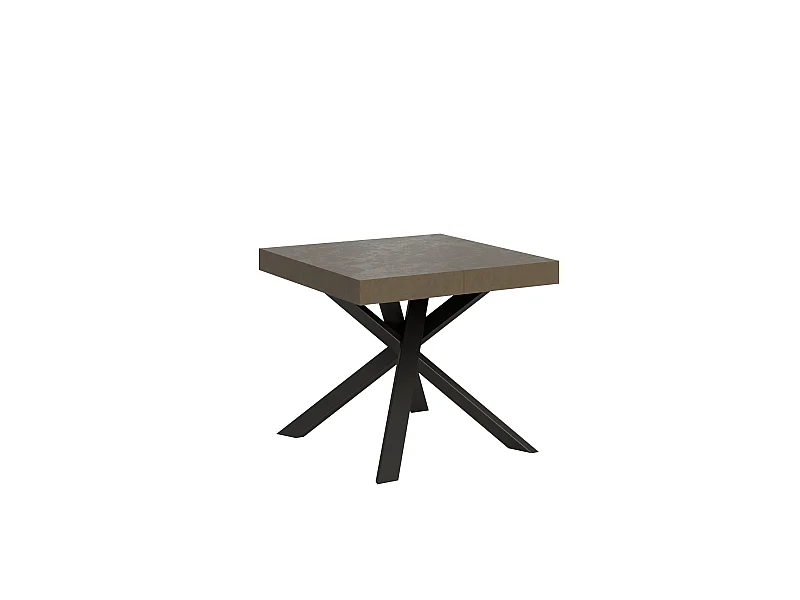 Tavolo allungabile 90/194x90 cm Clerk tortora gambe antracite