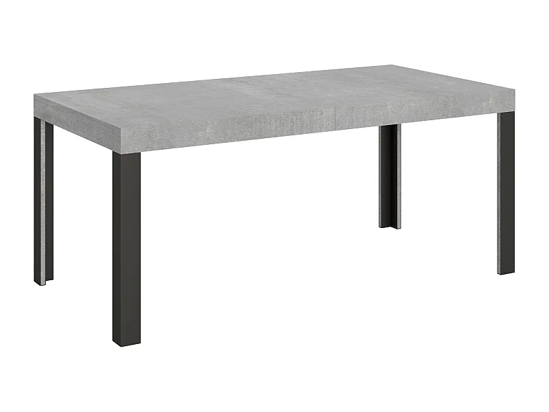 Mesa de jantar extensível 90x200/304 cm Linea Cimento quadro Antracite