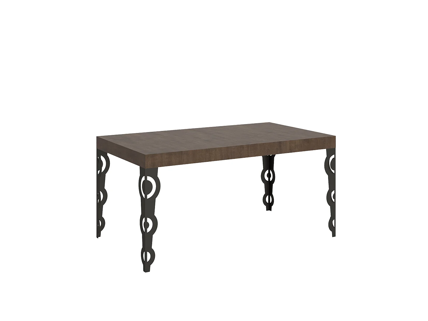 Karamay extendable table 160/244x80 cm walnut anthracite legs