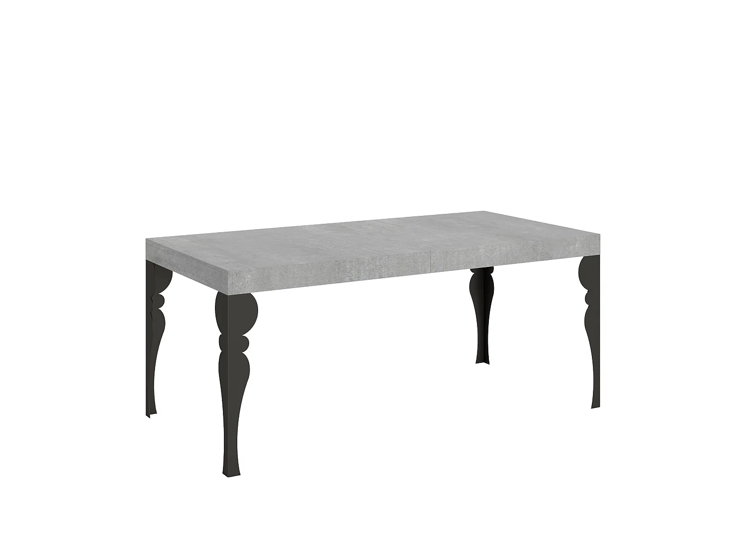 Paxon extendable table 200/304x90 cm concrete with anthracite legs