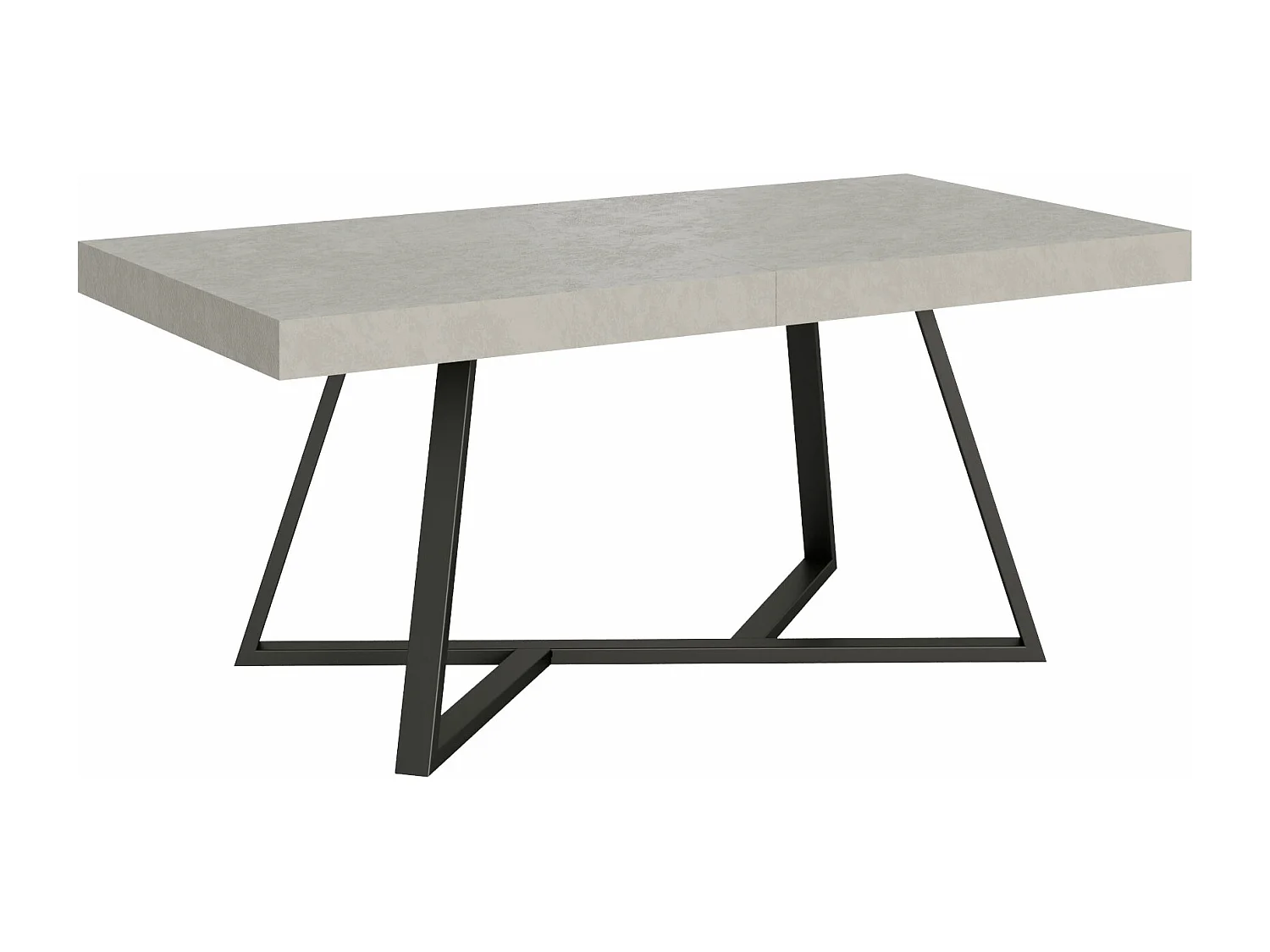 Table extensible 90x200/460 cm Booster cachemire pieds anthracite