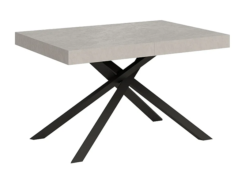 Table extensible 90x140/400 cm Karida cachemire pieds anthracite