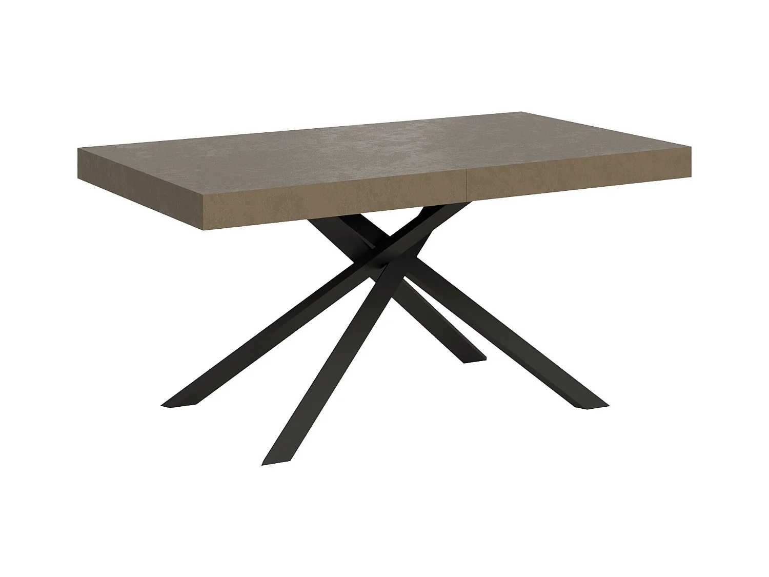 Uitschuifbare tafel 90x160/420 cm Karida taupe frame antraciet
