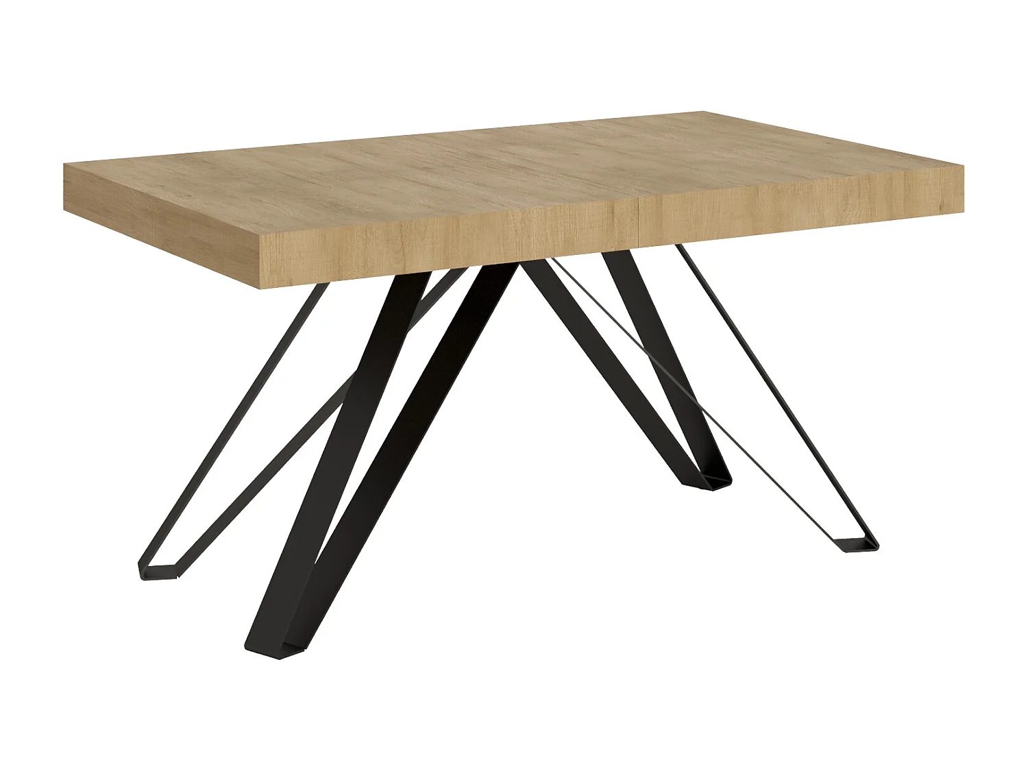 Uitschuifbare tafel 90x160/264 cm Terium natuur eiken frame antraciet