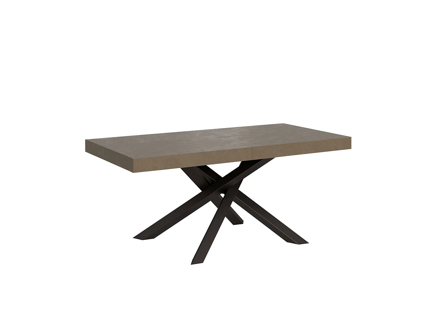 Table extensible 160/264x90 cm Volantis taupe pieds anthracite
