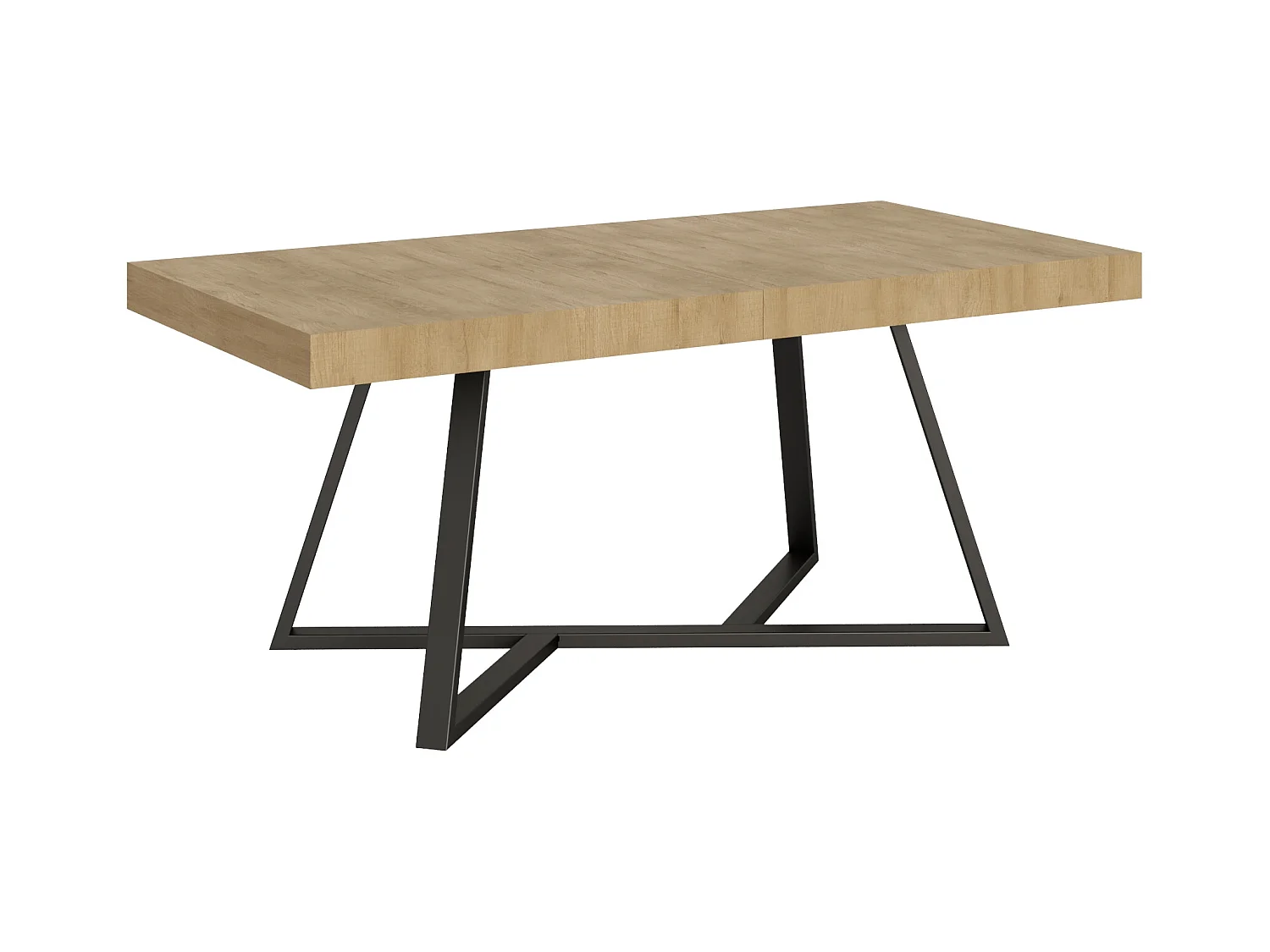 Mesa de jantar extensível 90x200/460 cm Booster carvalho natural pernas antracite