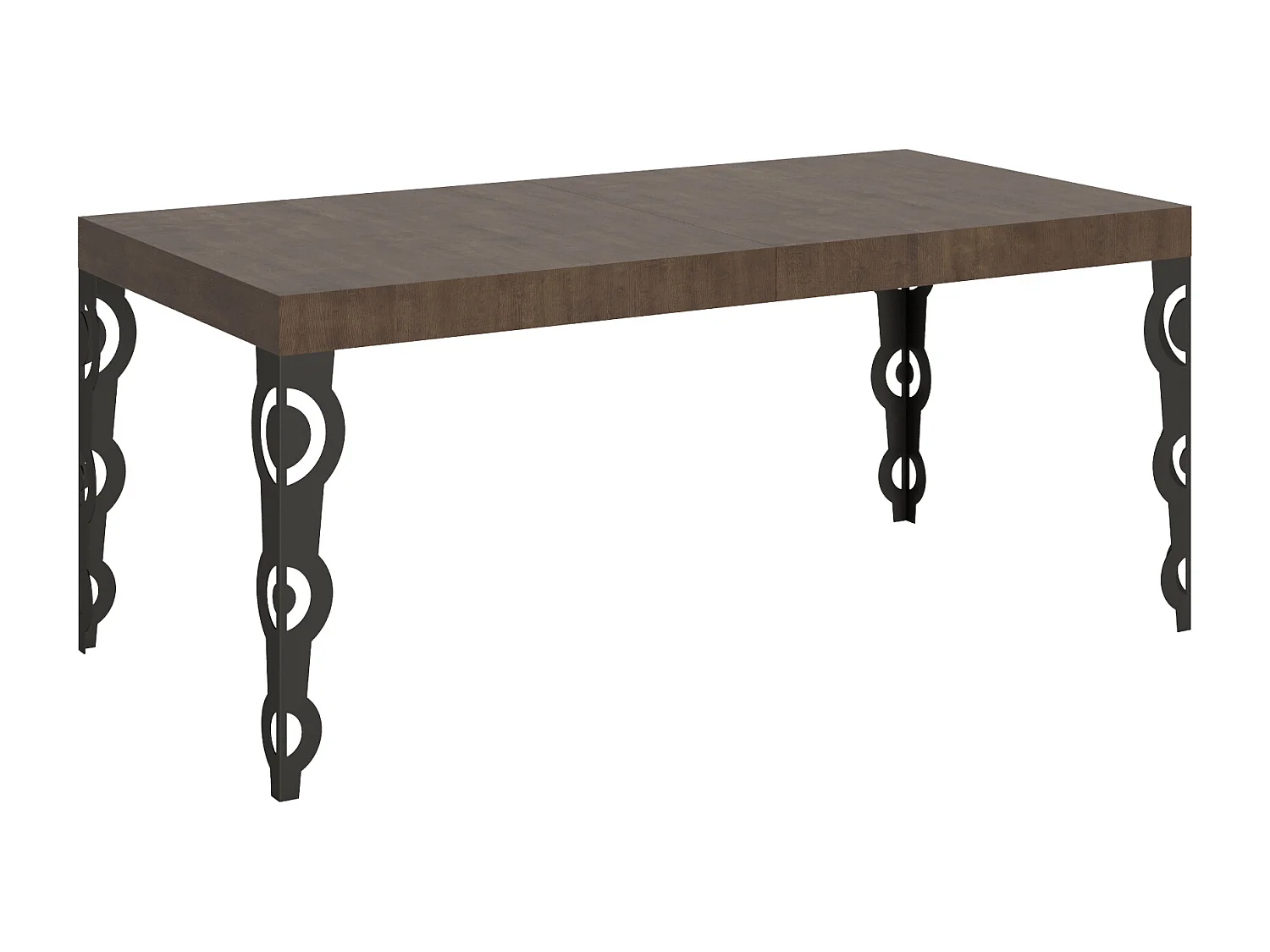 Karamay extendable table 200/304x90 cm walnut anthracite legs