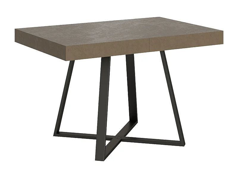 Mesa extensible 80x120/204 cm Abbraccio gris paloma patas antracita