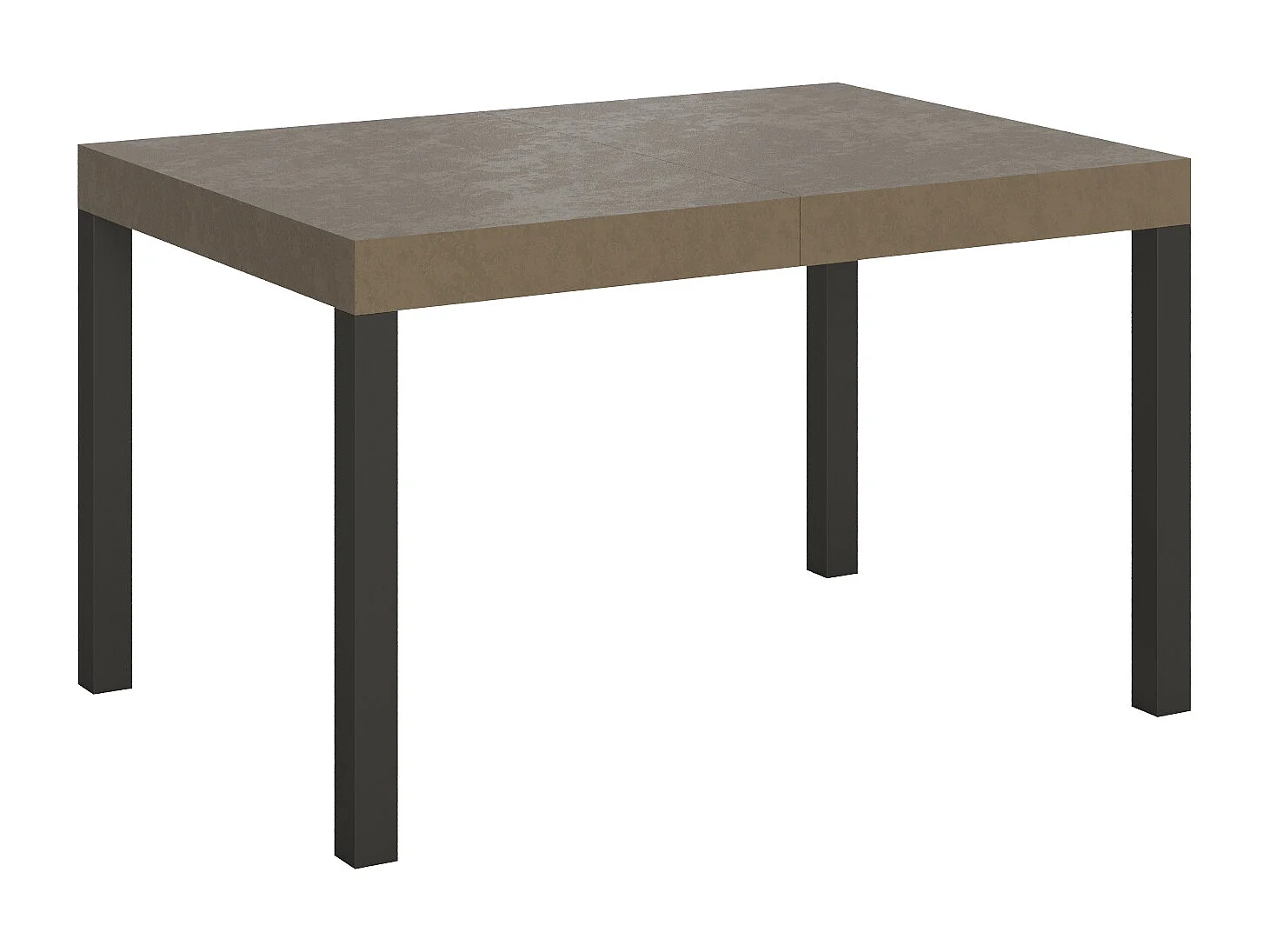 Everyday uitschuifbare tafel 120/204x80 cm duifgrijs met antraciet poten